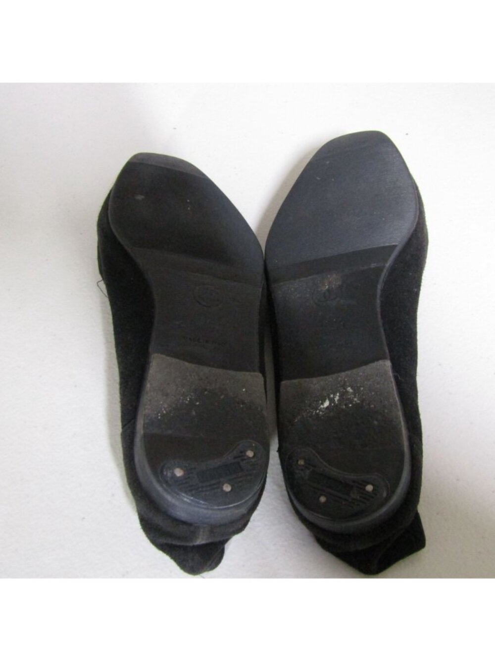 VTG CHANEL Black Suede Leather Loafers Ballet Flats Quiet Luxury EU 36.5 US 6 - Picture 5 of 12